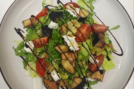 Микс с хрустящими баклажанами