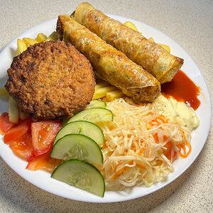Большой нем и чаран с гарниром