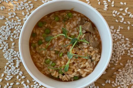 Ризотто с говядиной BBQ