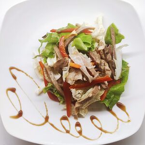 Салат Язычник с чесноком