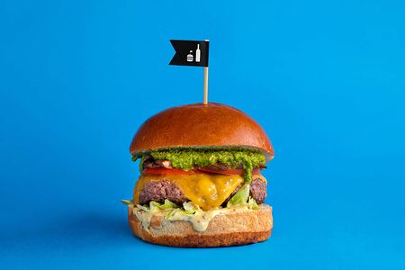 Аргентинский бургер с соусом чимичурри