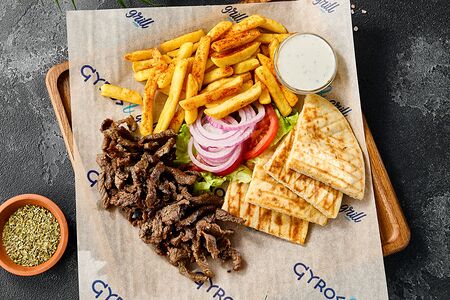 Открытый гирос с телятиной