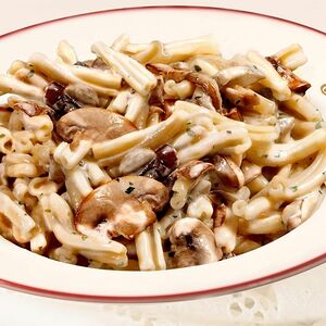 Казаречче с баклажанами и грибами