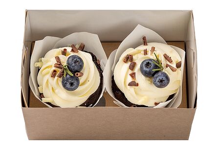 Набор из морковных капкейков с карамелью