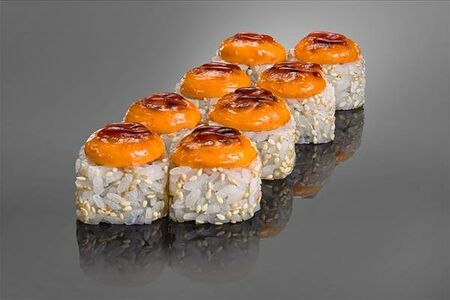 Запеченный ролл с лососем