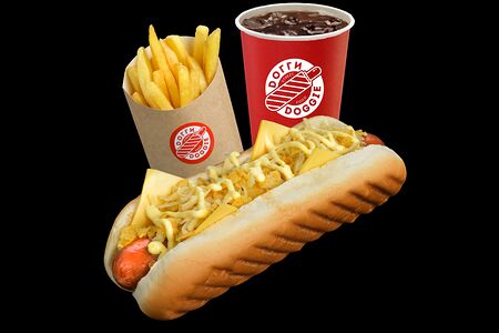 Комбо с хот-догом Четыре сыра