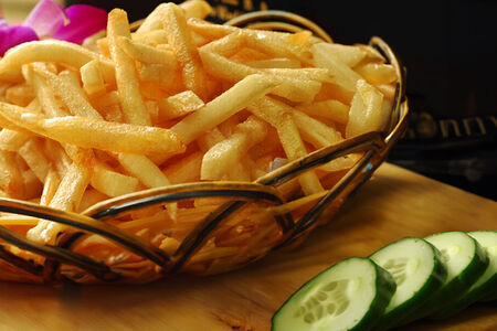 Картофель фри с овощами