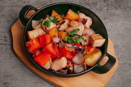 Жареха с курицей