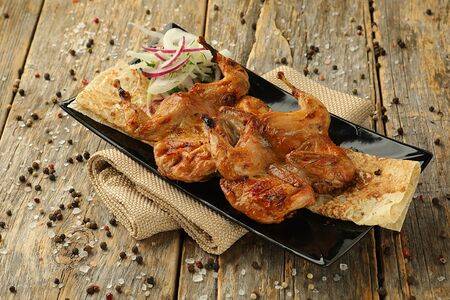 Перепелки приготовленные на мангале