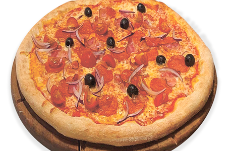 Пицца пепперони с беконом 38см