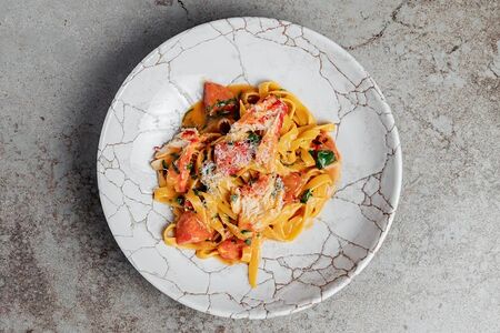 Паста с камчатским крабом