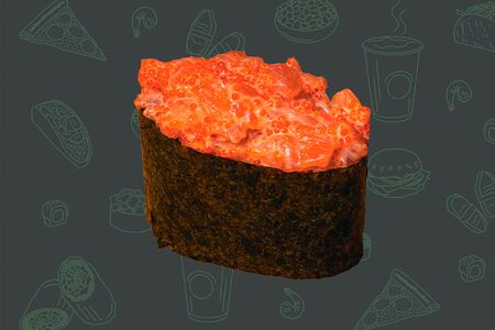 Гункан лосось спайси