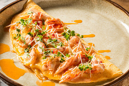 Омлет с крабом