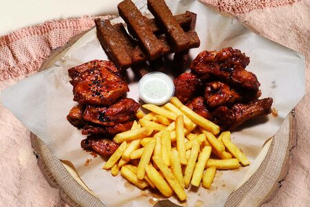 Сет Дабл BBQ c крыльями