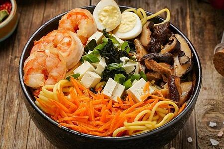 Суп Рамен с креветками