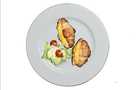 Круассан с сыром и ветчиной