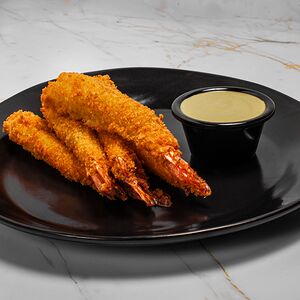 Креветки темпура с соусом васаби