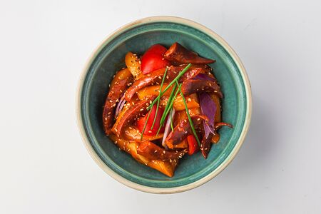 Токпоки с сыром и колбасками