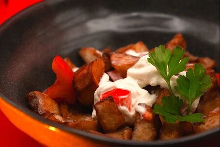 Хрустящие баклажаны с сыром и томатами