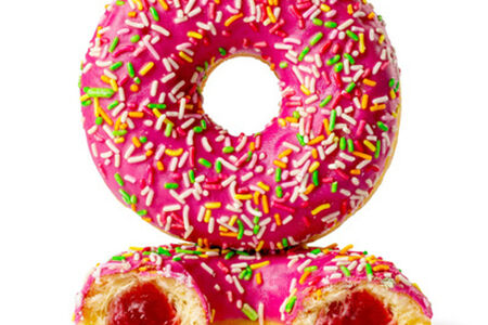 Донат клубничный