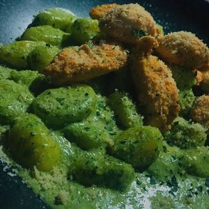 Картофельные ньокки со шпинатом