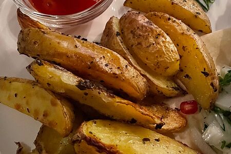 Картофельные дольки по-деревенски