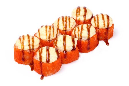 Запеченный ролл с креветкой