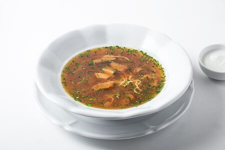 Суп из белых грибов с домашней лапшой