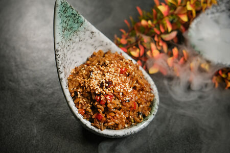 Рис с овощами и курицей