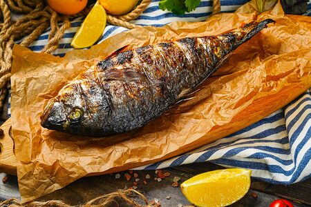 Сибас на мангале