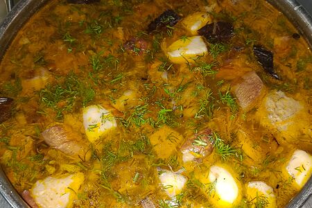 Суп картофельный с грибами Подберёзовиками