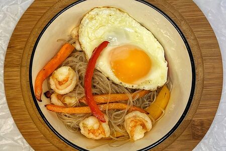 Фунчоза с креветками