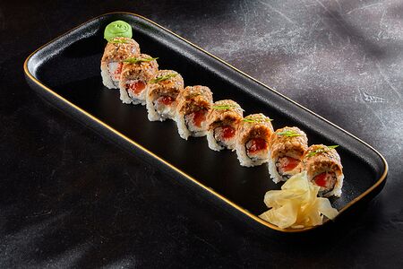 Ролл с угрем, крабом и сливочным сыром