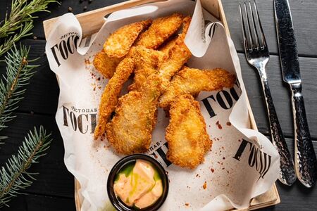 Наггетсы из цыпленка с трюфельным кетчунезом и картофелем фри