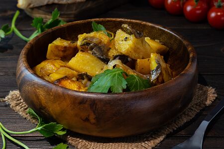 Картофель с грибами