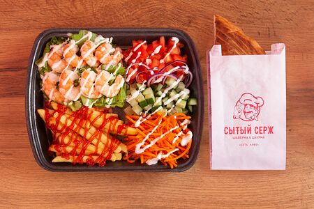 С креветками открытая