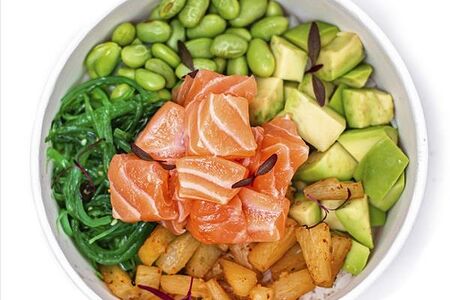 Поке боул сяке двойная порция лосося