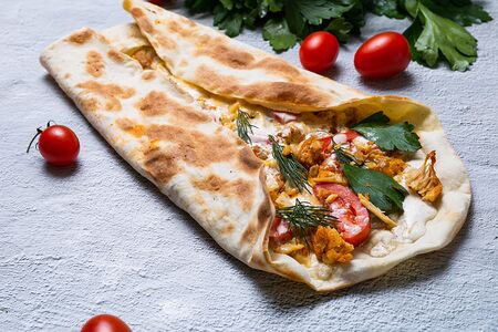 Пиде с курицей