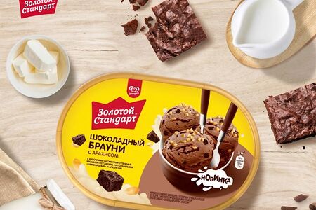 Золотой Стандарт шоколадный брауни с арахисом