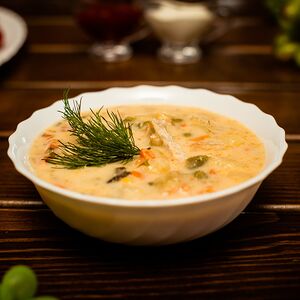 Сырный суп с курицей