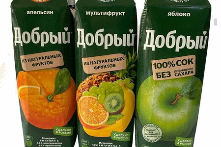 Сок в ассортименте 1л