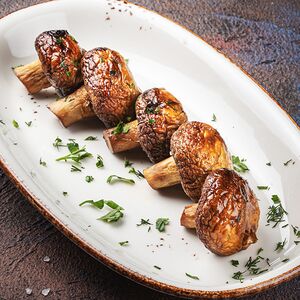 Грибы на мангале