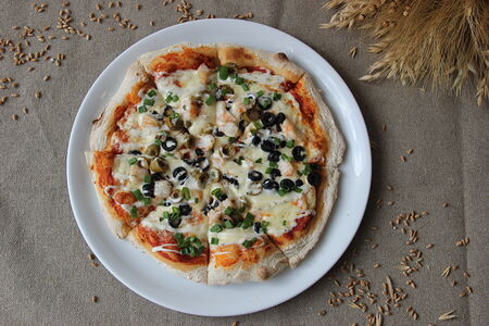 Пицца с креветками