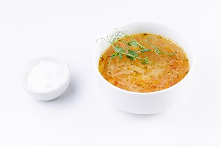 Щи из свежей капусты с болгарским перцем