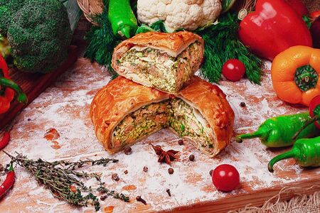 Пирог Рыба-шпинат горбуша