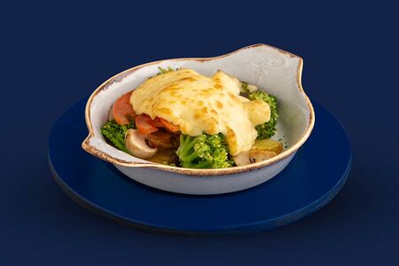 Запеченный картофель с куриным мясом