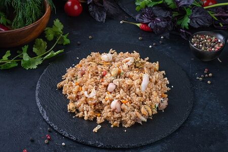 Рис с морепродуктами