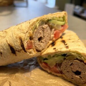 Шаурма с кебабом из курицы