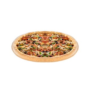 Пицца Ветчина и грибы на тонком тесте