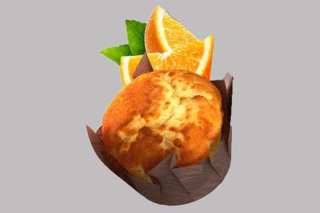 Маффин с ярким спелым апельсином